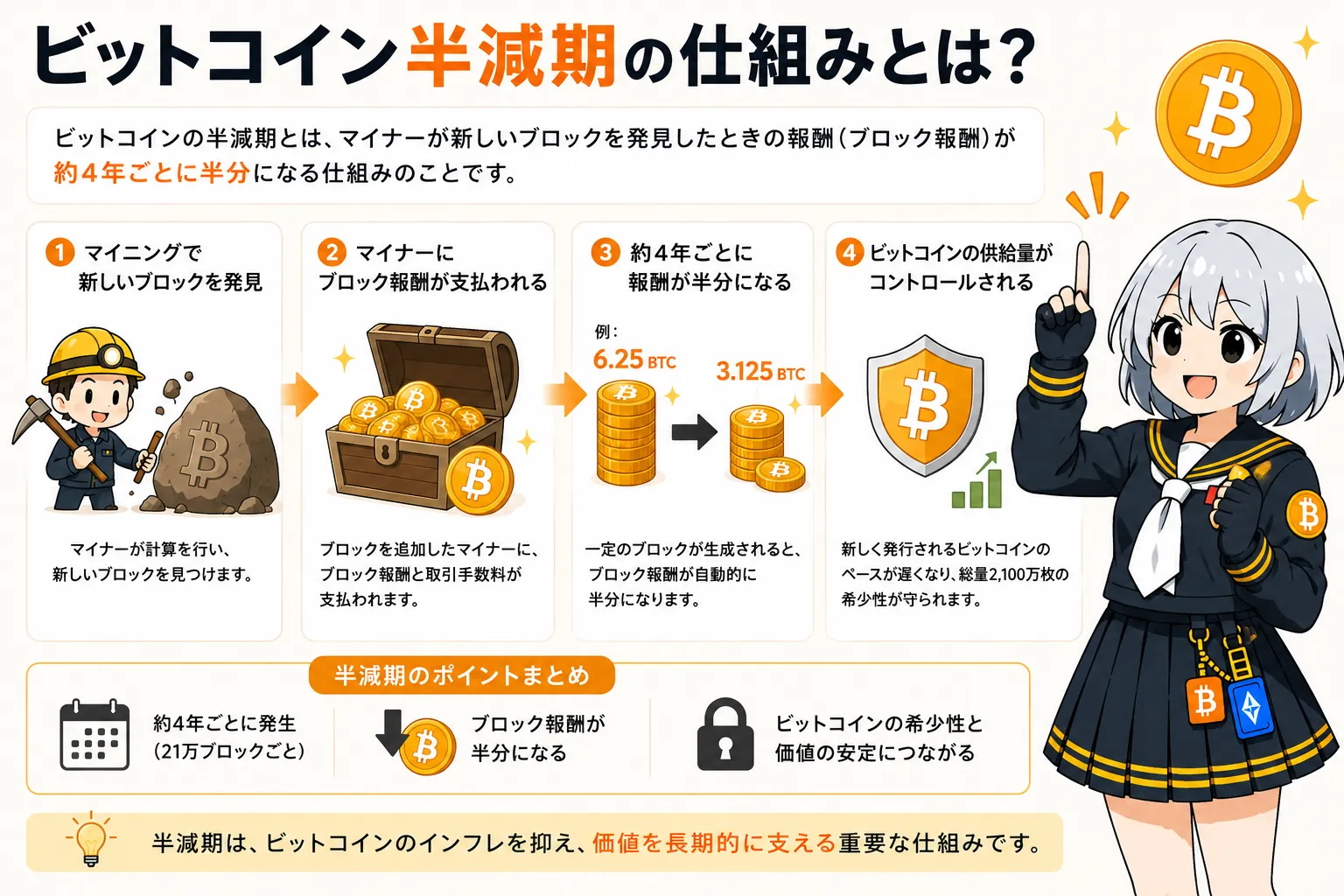 ビットコイン半減期の仕組み
